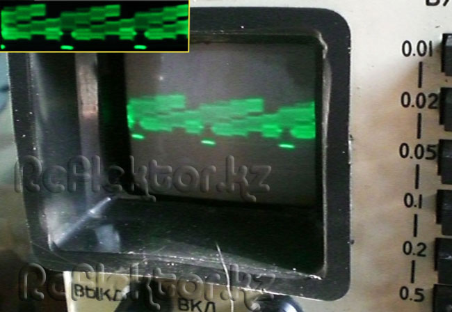 ПЦТС на экране осциллографа ОМЛ-3М