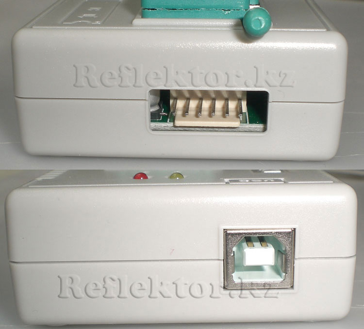Разъемы ICSP и USB программатора